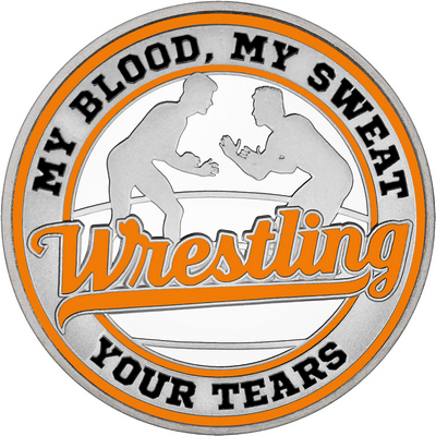 Orange "Wrestling" with Orange Outer Circular Borders